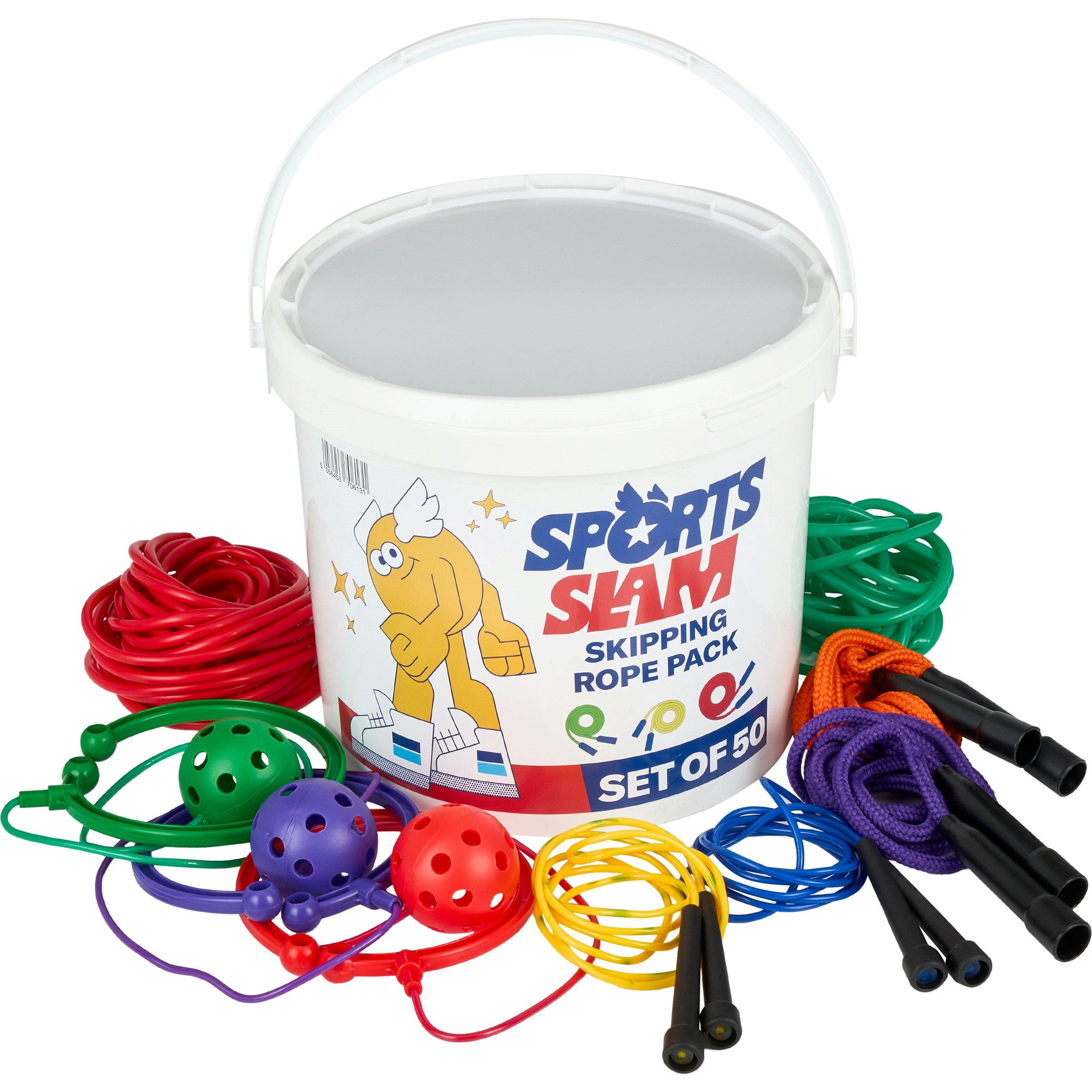 Sports Directory  Assorted Skipping Rope Bucket Pack - Neutral