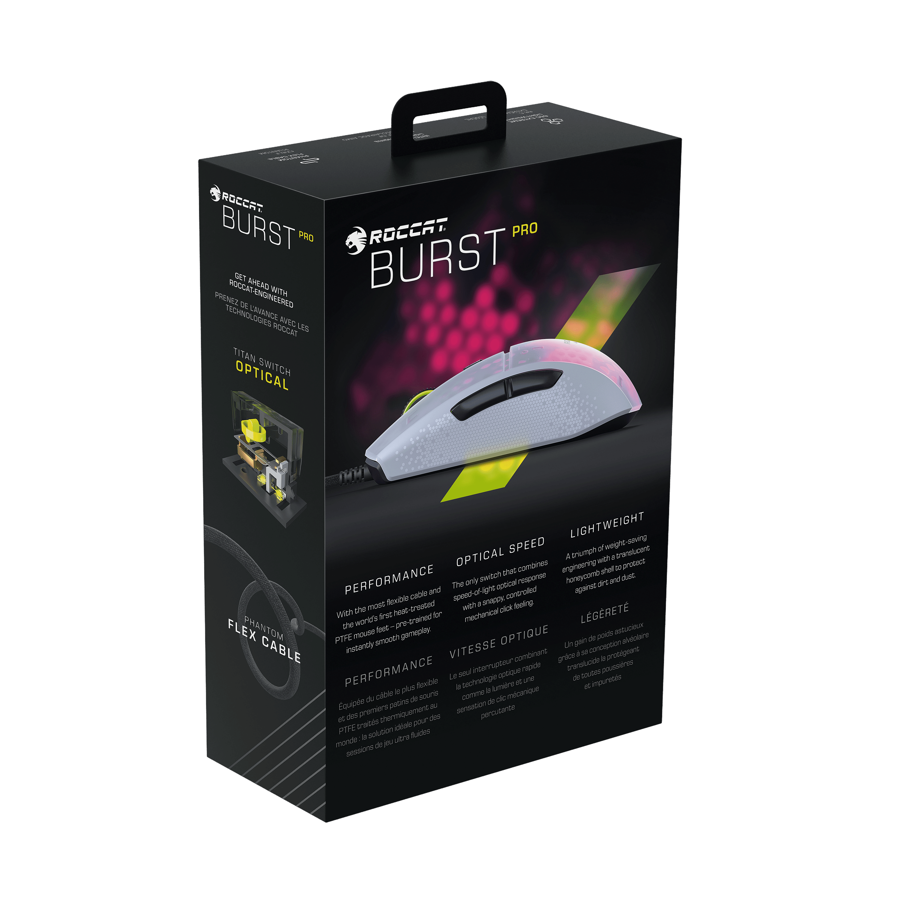 White - ROCCAT - Burst Pro Mouse White - 3