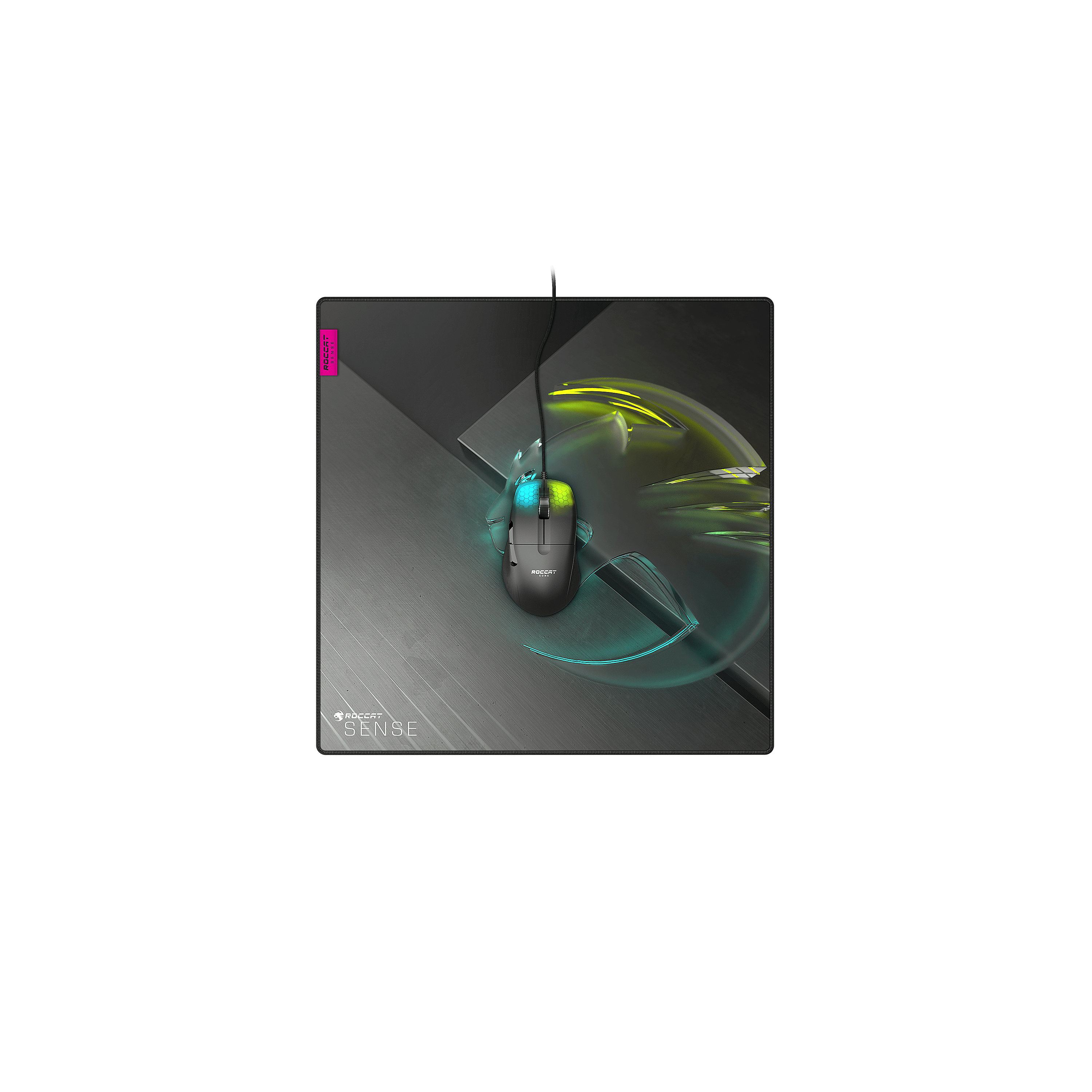 Black - ROCCAT - Sense Icon Square Mousepad - 6