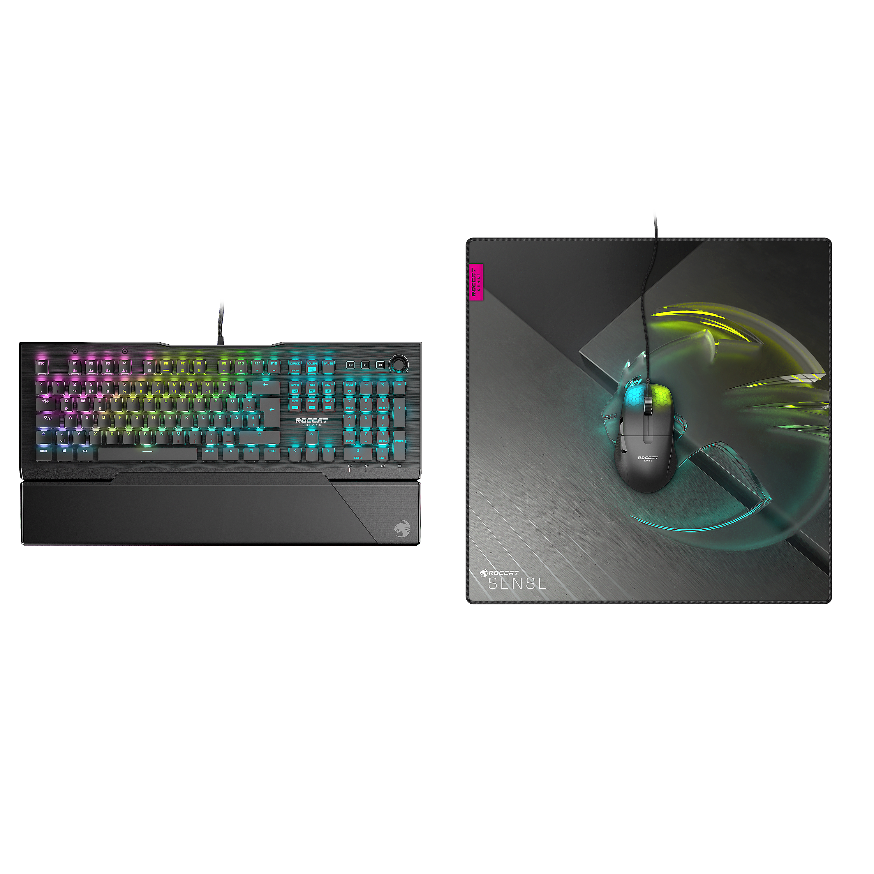 Black - ROCCAT - Sense Icon Square Mousepad - 8