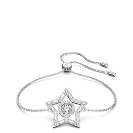 Swarovski Stella bracelet, Mixed cuts, Star, White, Rhodium plated