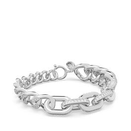 Swarovski Dextera bracelet, Pavé, White, Rhodium plated