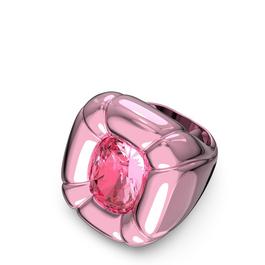 Swarovski Dulcis cocktail ring, Cushion cut, Pink