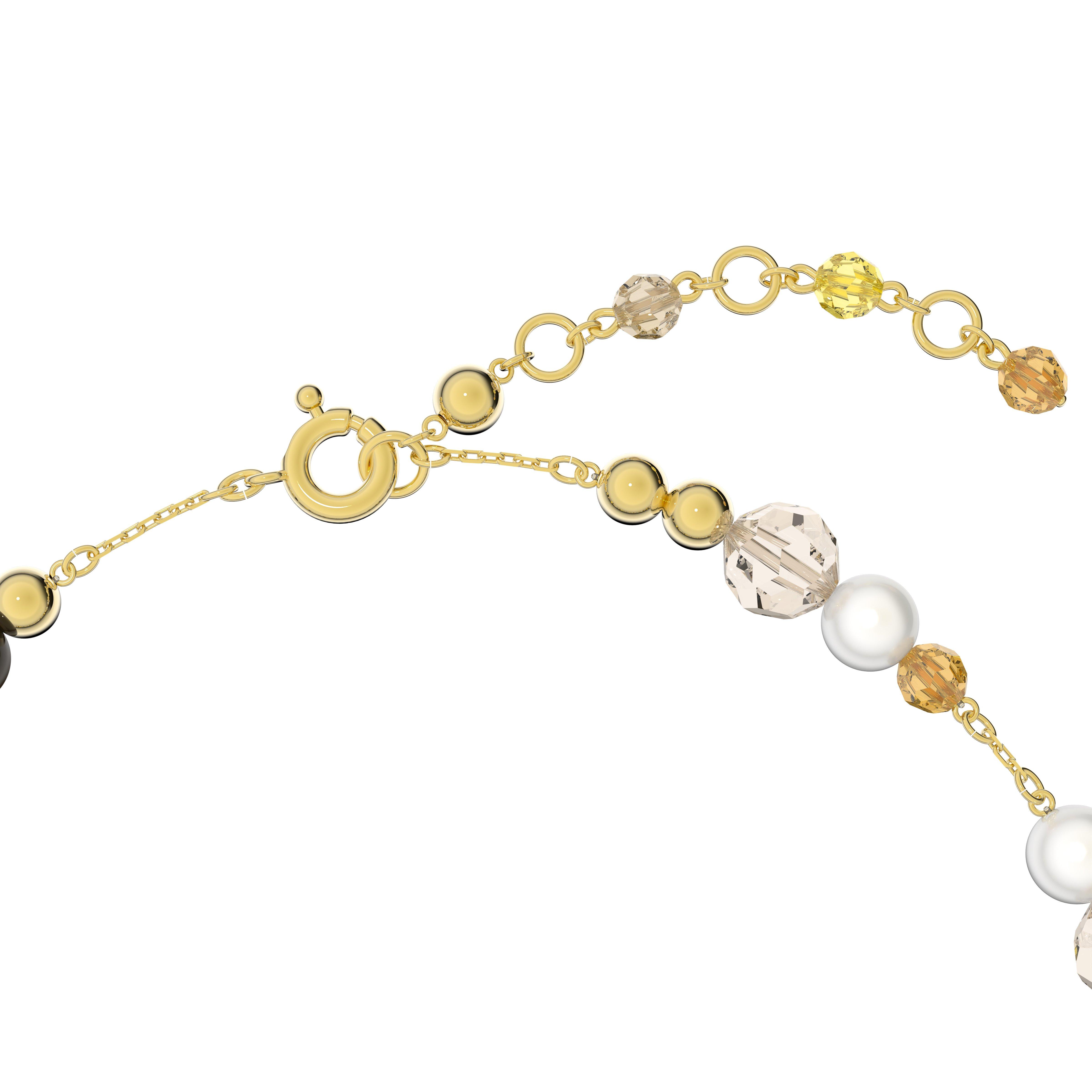 Light Multi - Swarovski - Somnia necklace, Long, Multicolored, Gold-tone plated - 4