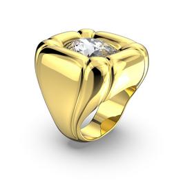 Swarovski Dulcis cocktail ring, Cushion cut, Gold tone, Gold tone plated