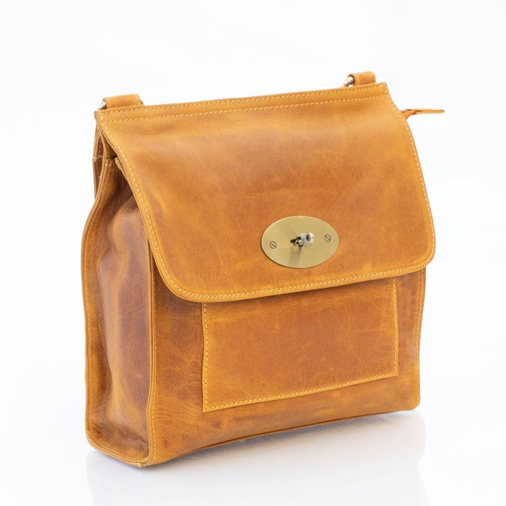 Mustard - PRIMEHIDE Leather - Columbia Crossbody Bag - 2