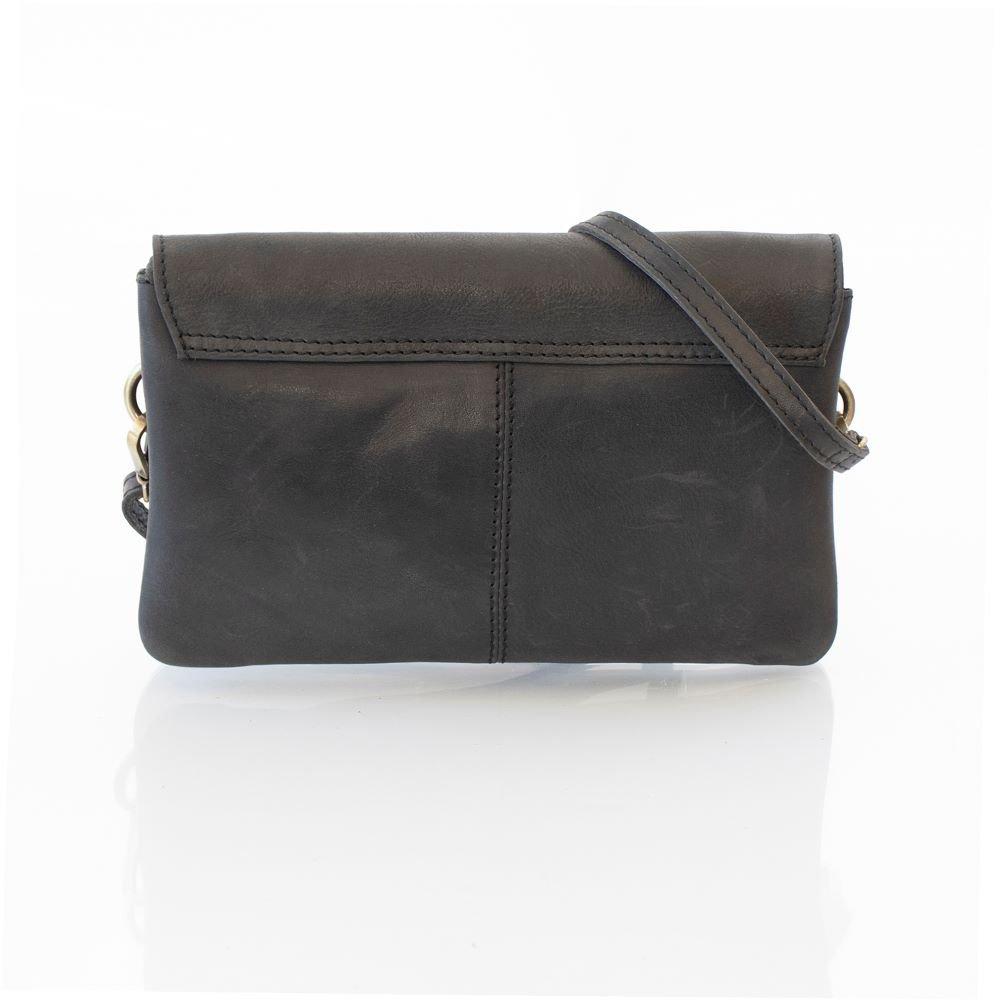 Black - PRIMEHIDE Leather - Columbia Ladies Clutch Bag - 5
