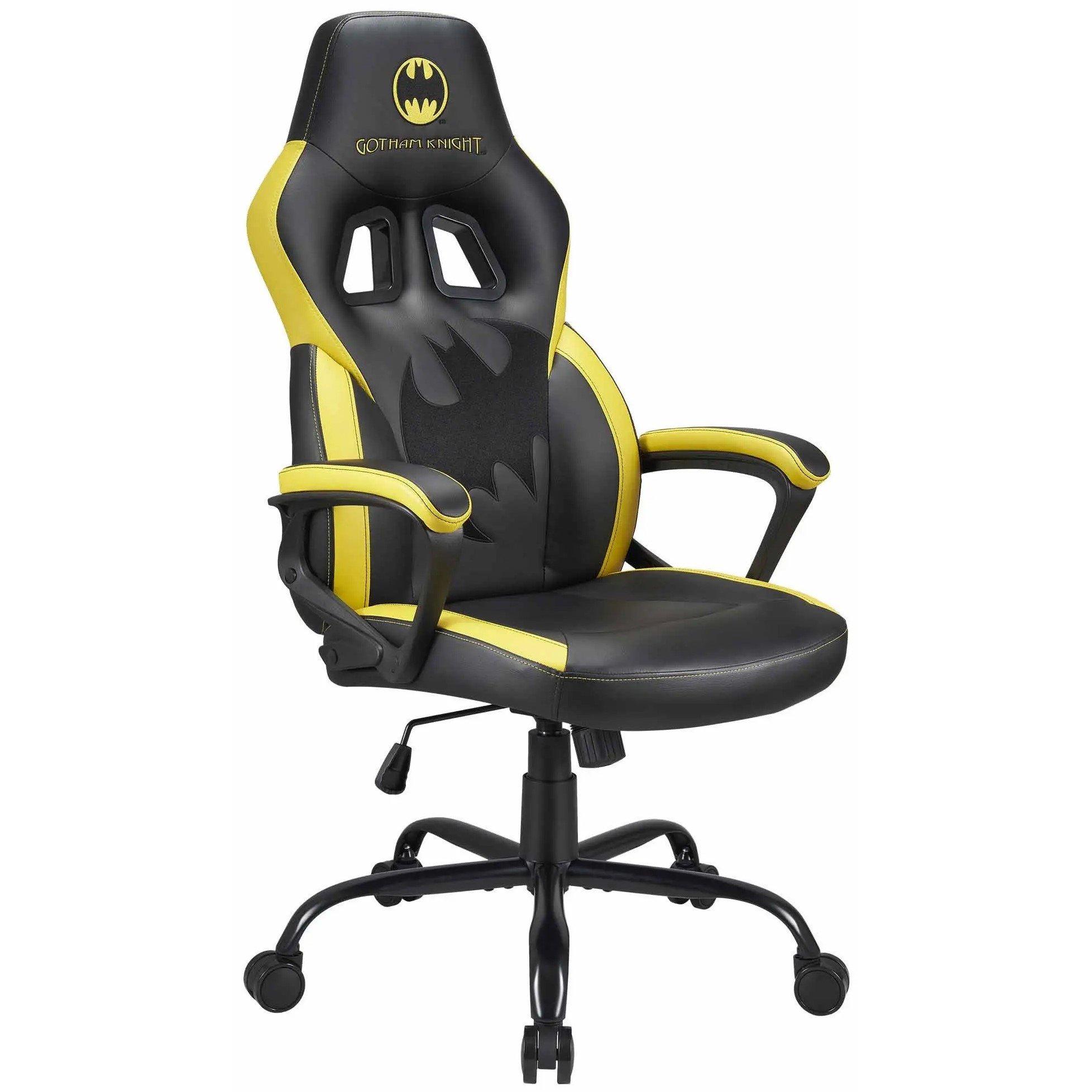 Black/Yellow - DC Comics - Subsonic Batman Licensed Adult Gaming Chair - 1