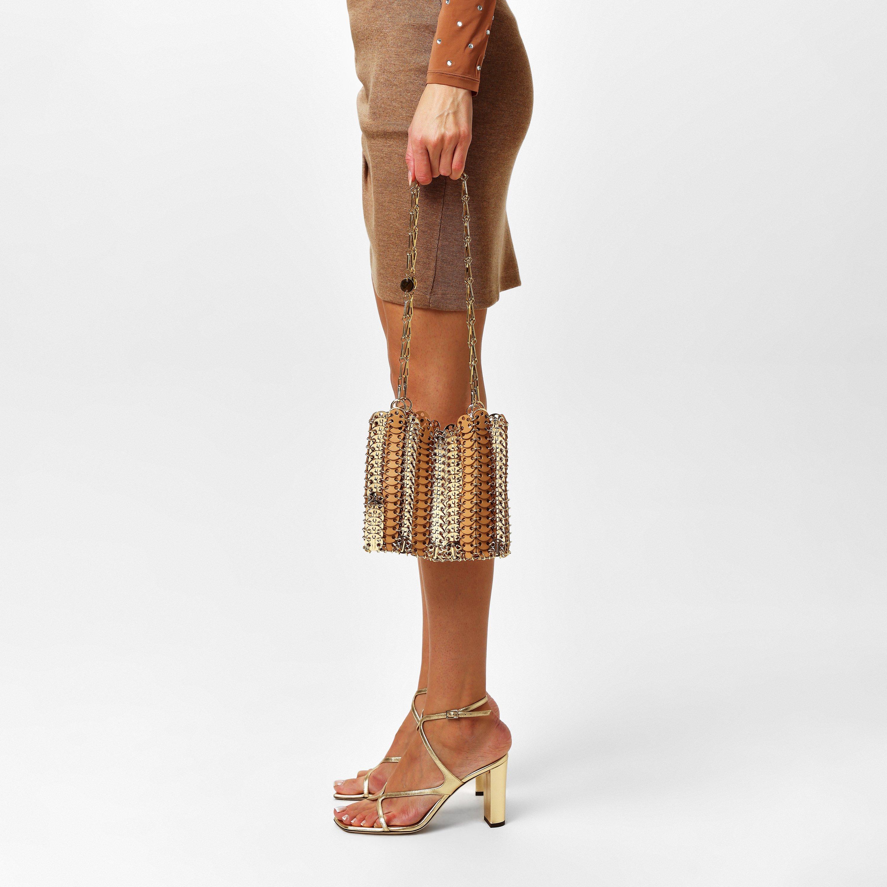 Cappuccino - Rabanne - 1969 Leather Chainmail Shoulder Bag - 2