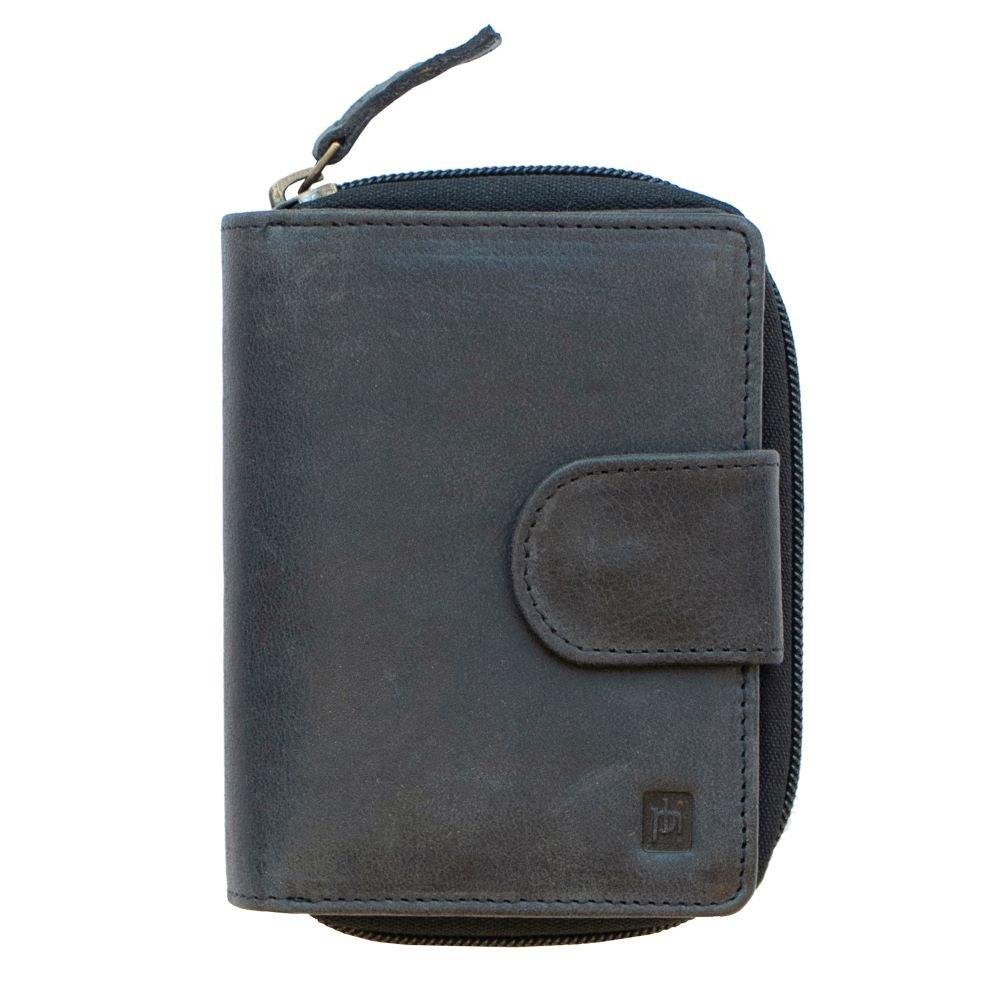 Black - PRIMEHIDE Leather - Columbia Ladies Purse with Zip - 1