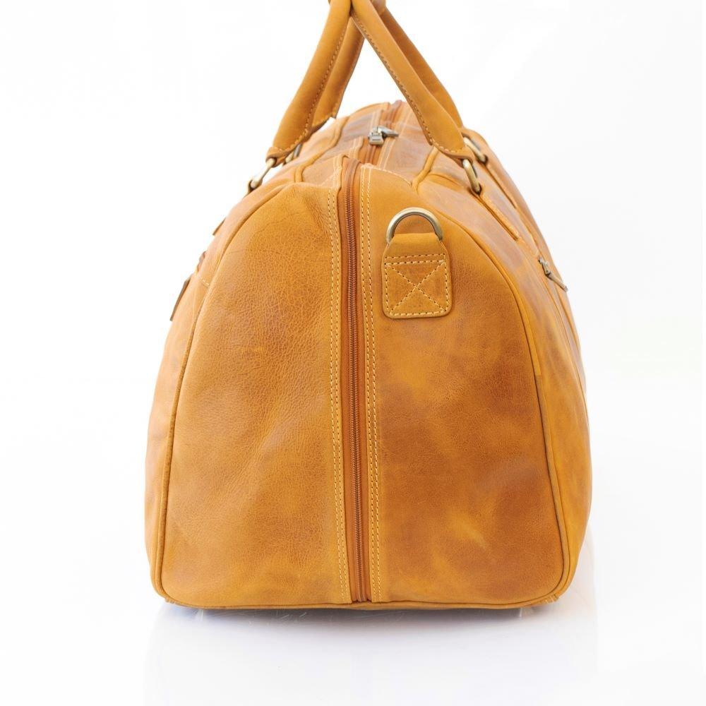 Mustard - PRIMEHIDE Leather - Columbia Large Holdall - 2