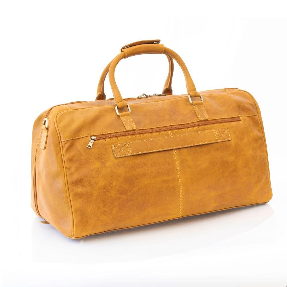 Mustard - PRIMEHIDE Leather - Columbia Large Holdall - 4