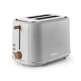 Tower Scandi 800W 2 Slice Toaster Dove Grey with Wooden