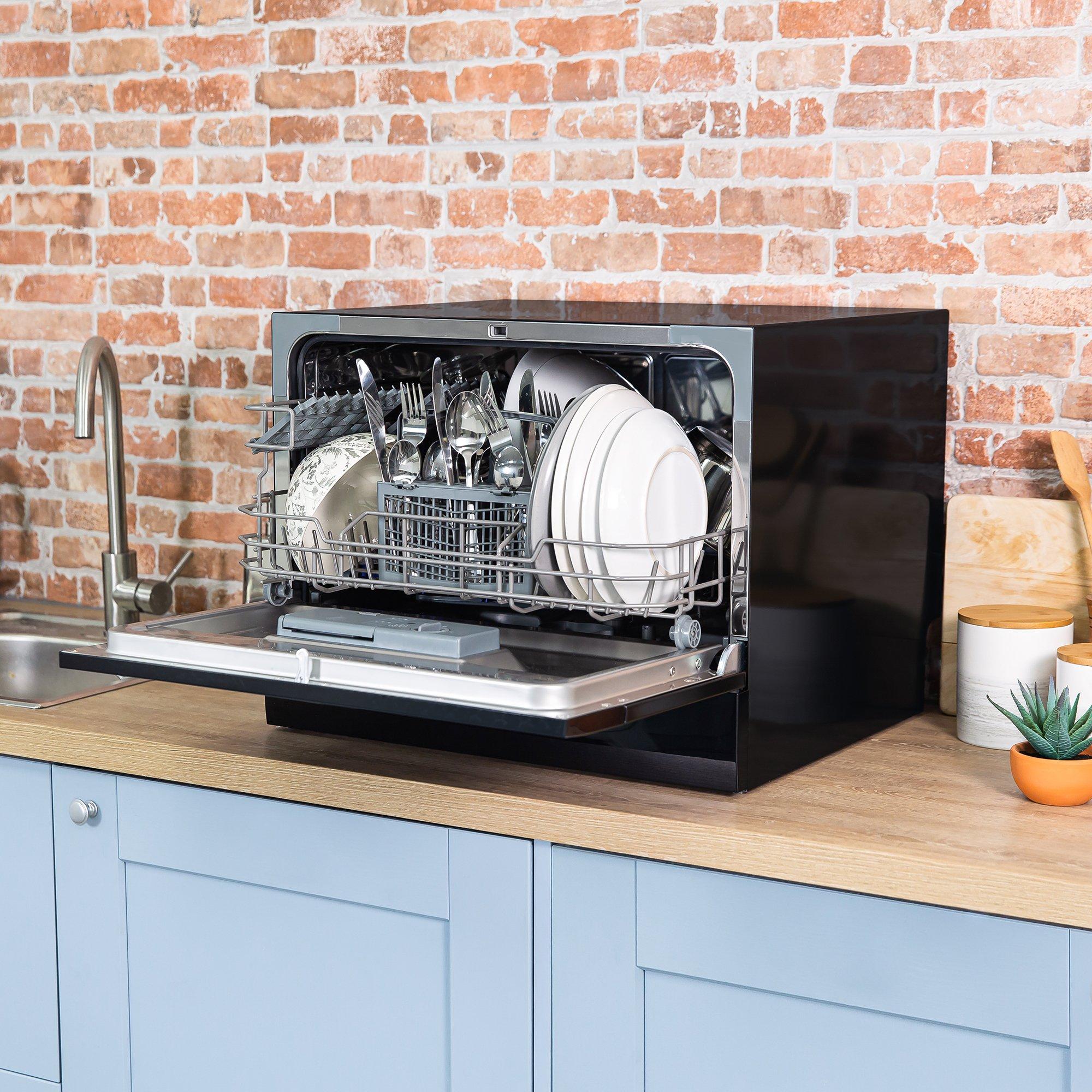 Black - Russell Hobbs - Russell Hobbs RHTTDW6B Table Top Dishwasher - 8