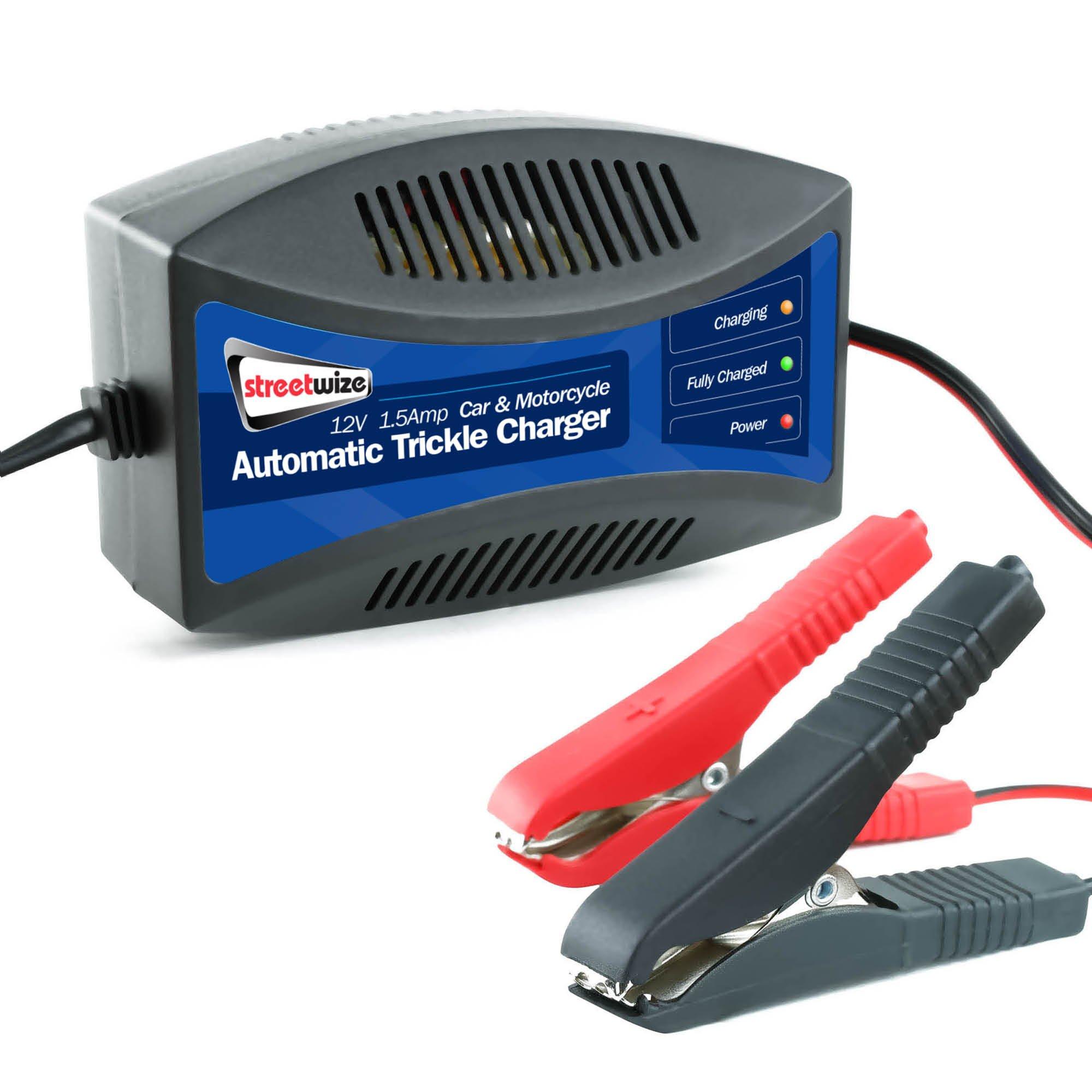 Streetwize  12V 1.5A Automatic Trickle Charger - Black
