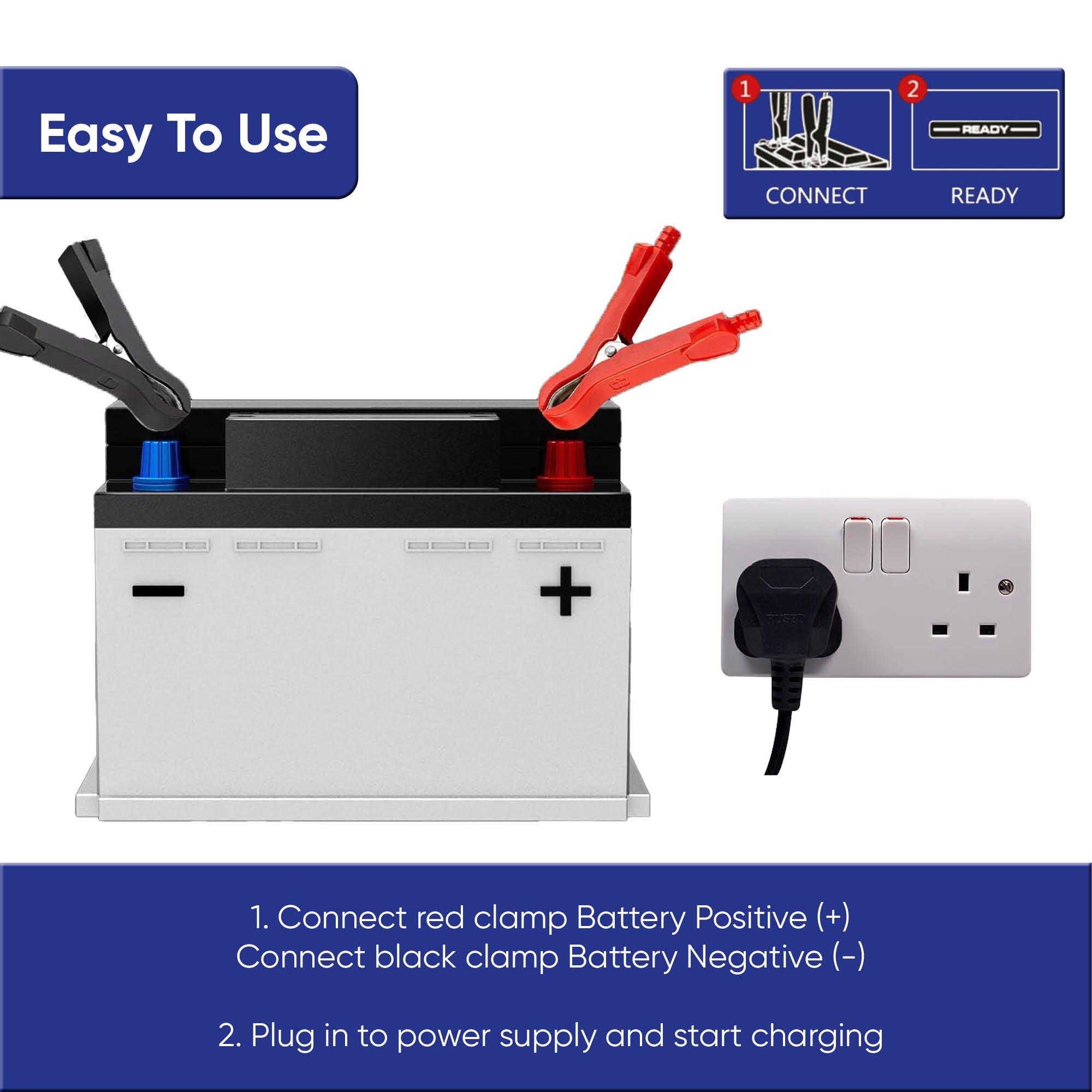 Black - Streetwize - 12V 1.5A Automatic Trickle Charger - 4