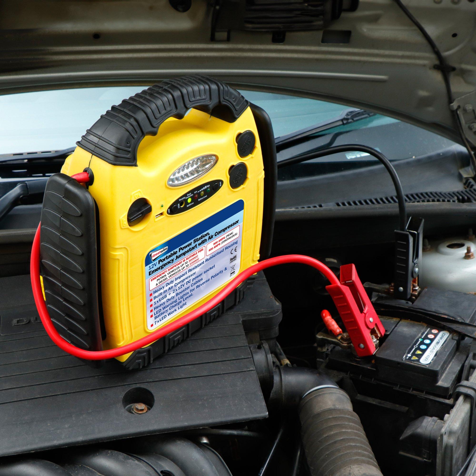 Yellow/Black - Streetwize - 12V 15Ah Portable Power Station & Emergency Jumpst - 3