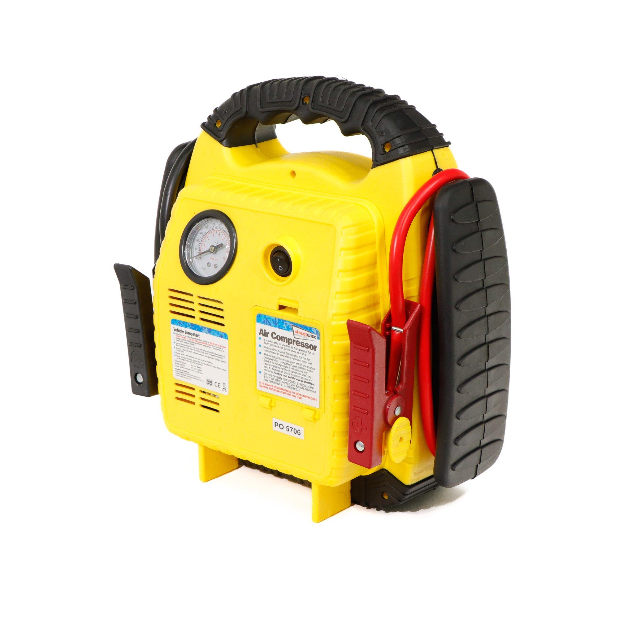 Yellow/Black - Streetwize - 15Ah 12V Portable Power Station & Emergency Jumpst - 4