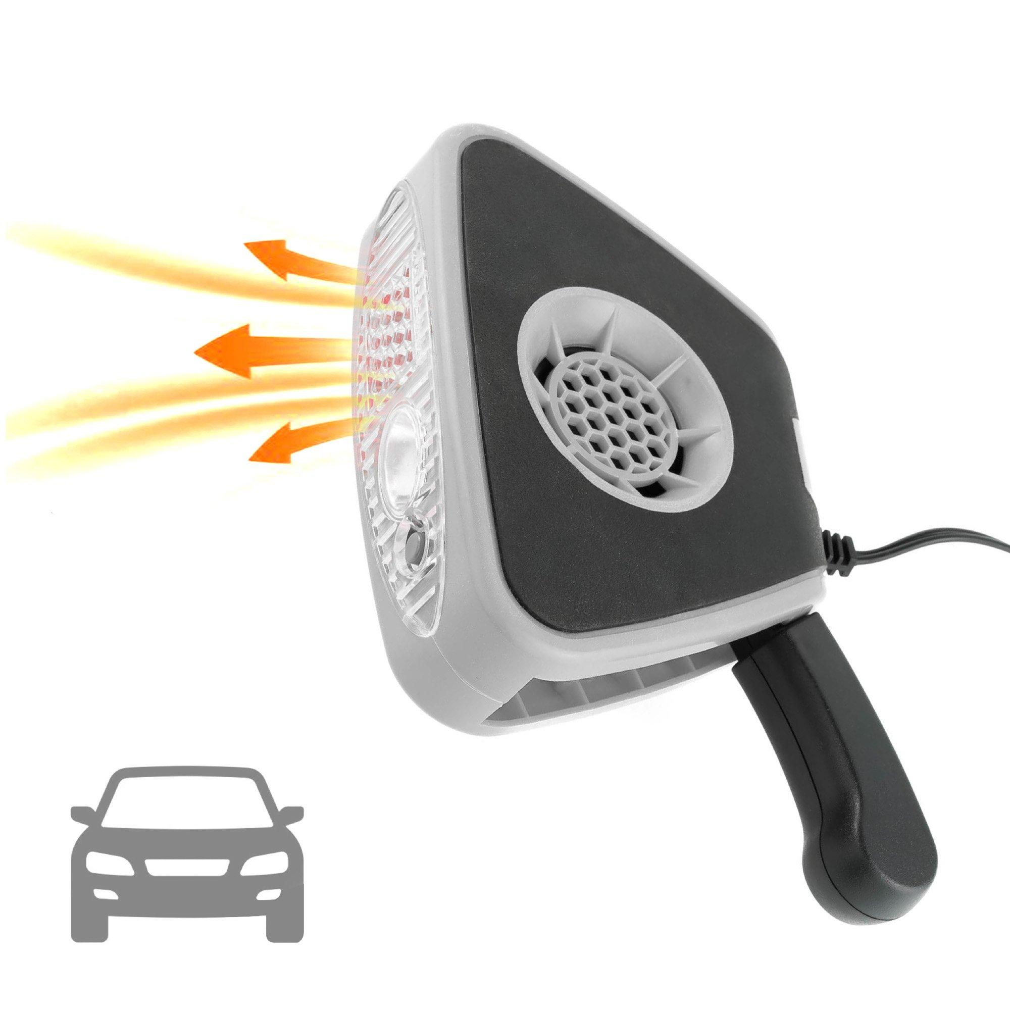Streetwize  12V Auto Heater/Defroster With Light - Grey/Black