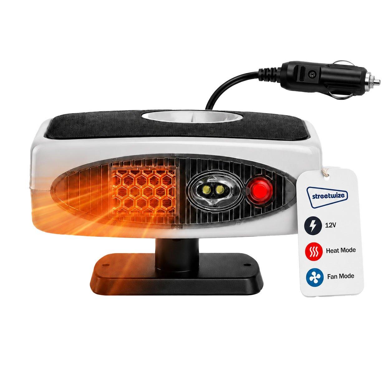 Grey/Black - Streetwize - 12v Auto Heater/Defroster with Light - 1