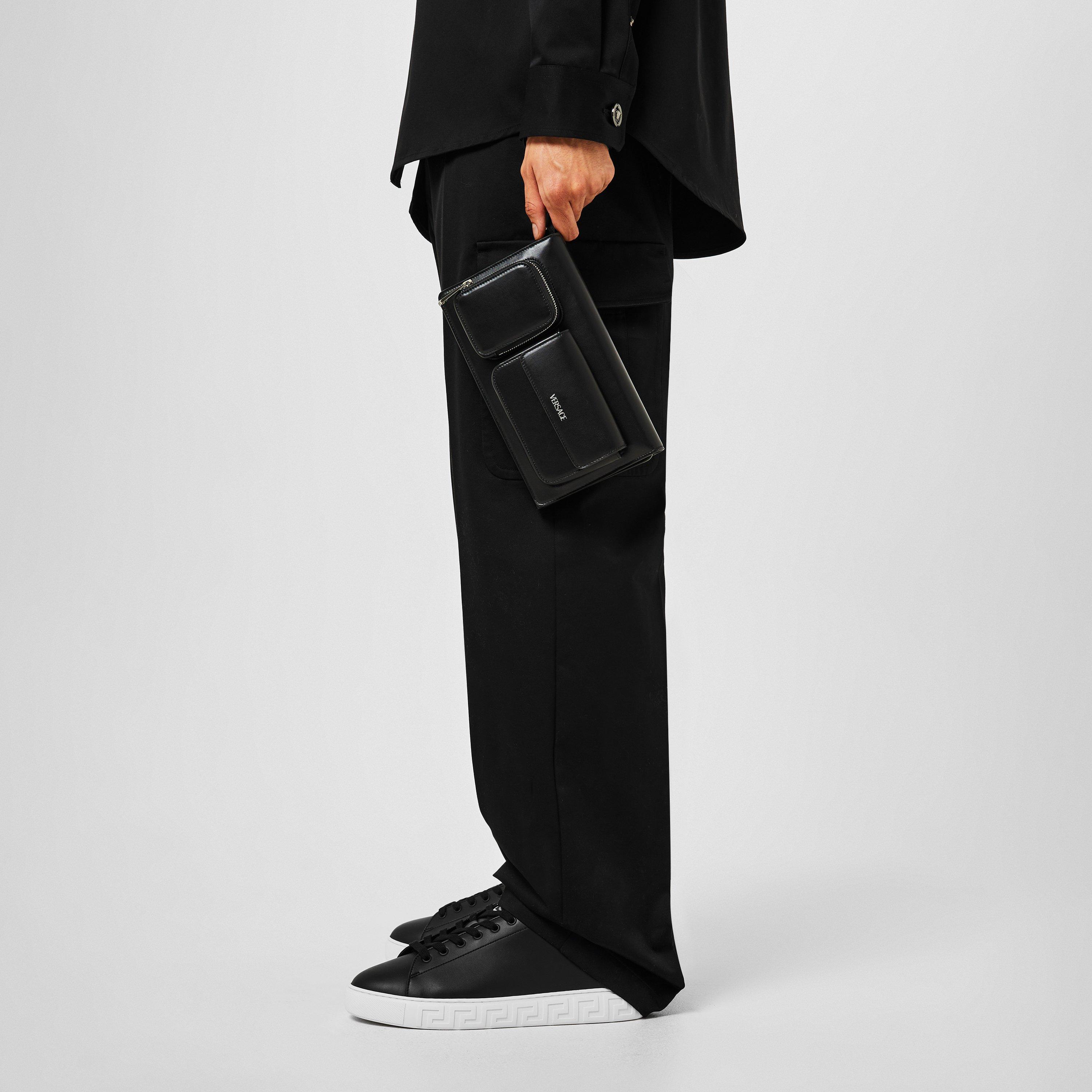 Black-Palladium - Versace - Men's Cargo Trifold Mini Bag - 2