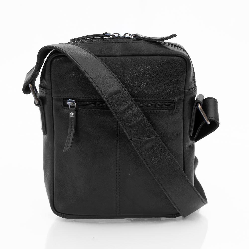 Black - PRIMEHIDE Leather - Orion Men's Flight Bag - 4