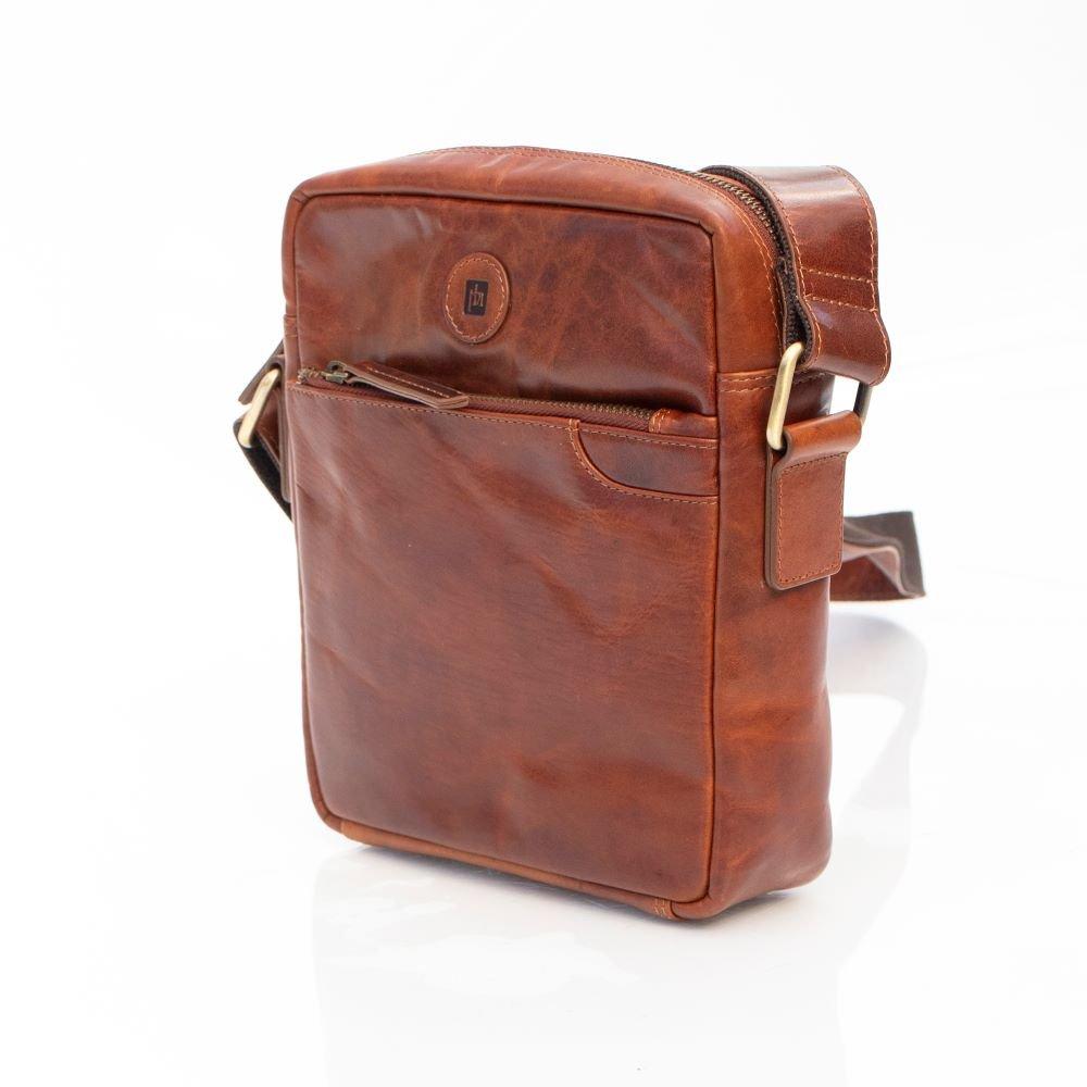 Cognac - PRIMEHIDE Leather - Orion Mens Flight Bag - 2