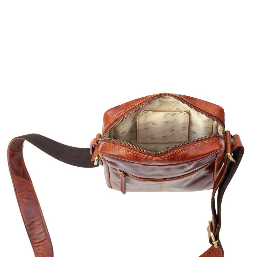 Cognac - PRIMEHIDE Leather - Orion Mens Flight Bag - 3