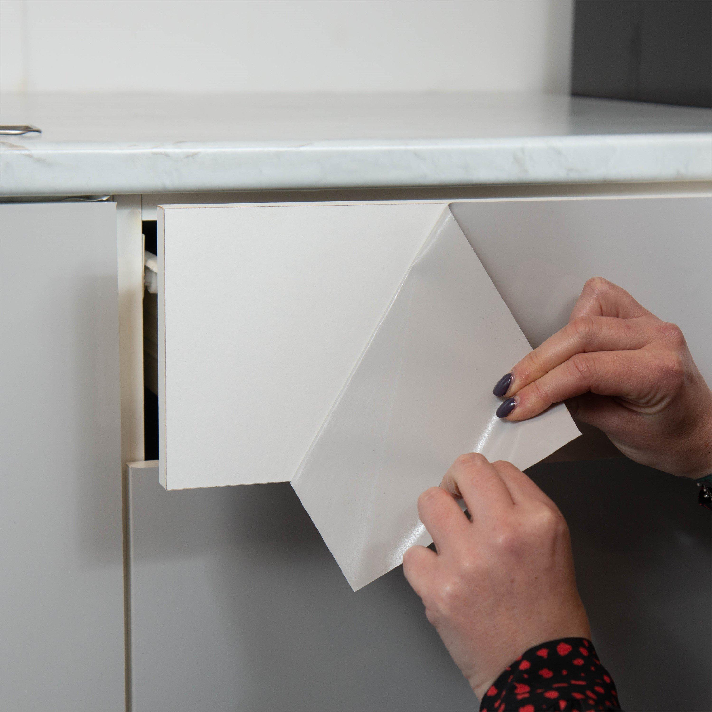 Glossy Light Gr - D C Fix - dc fix Glossy Light Grey Self Adhesive Vinyl Wrap - 2