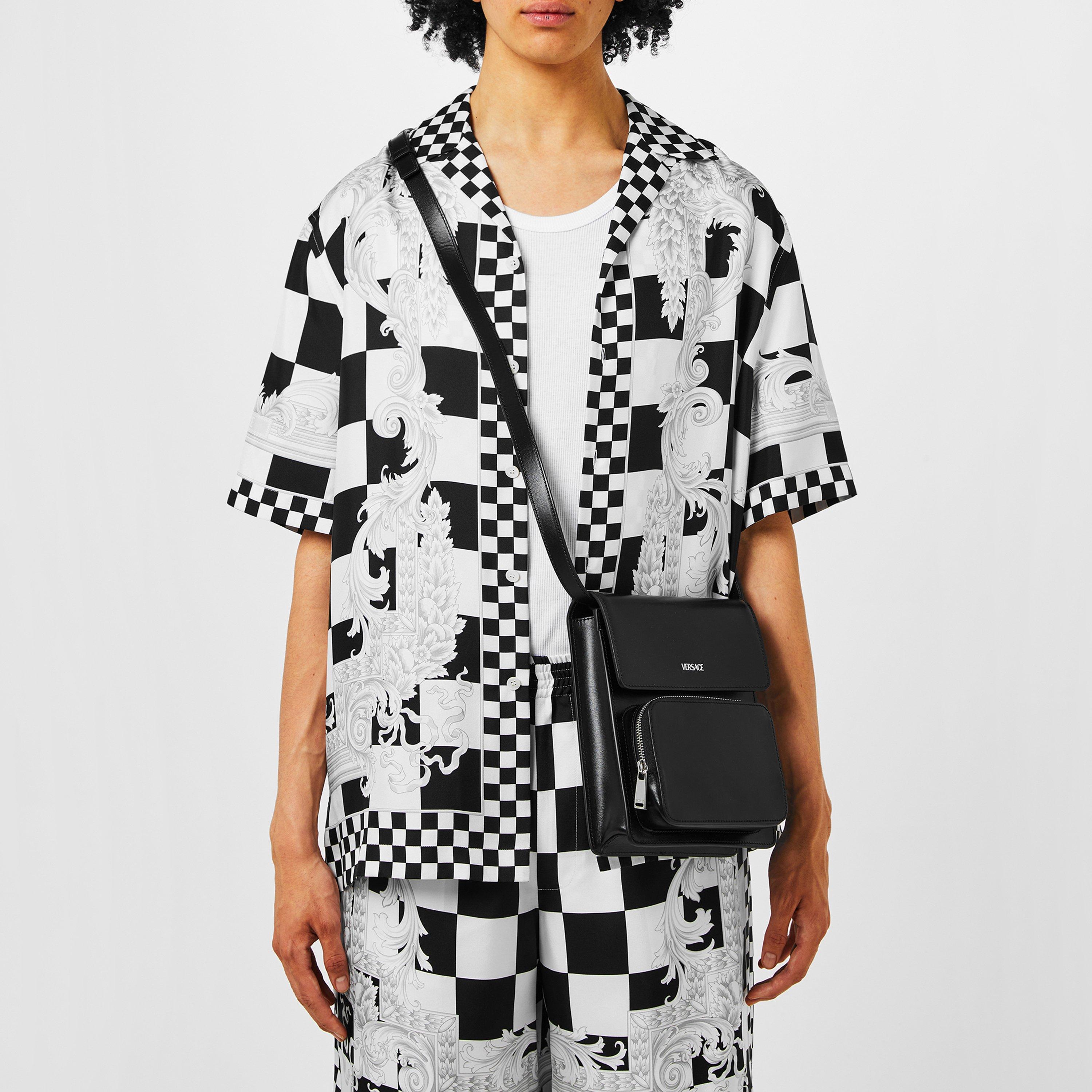 Black-Palladium - Versace - Men's Verti Messenger Bag - 2