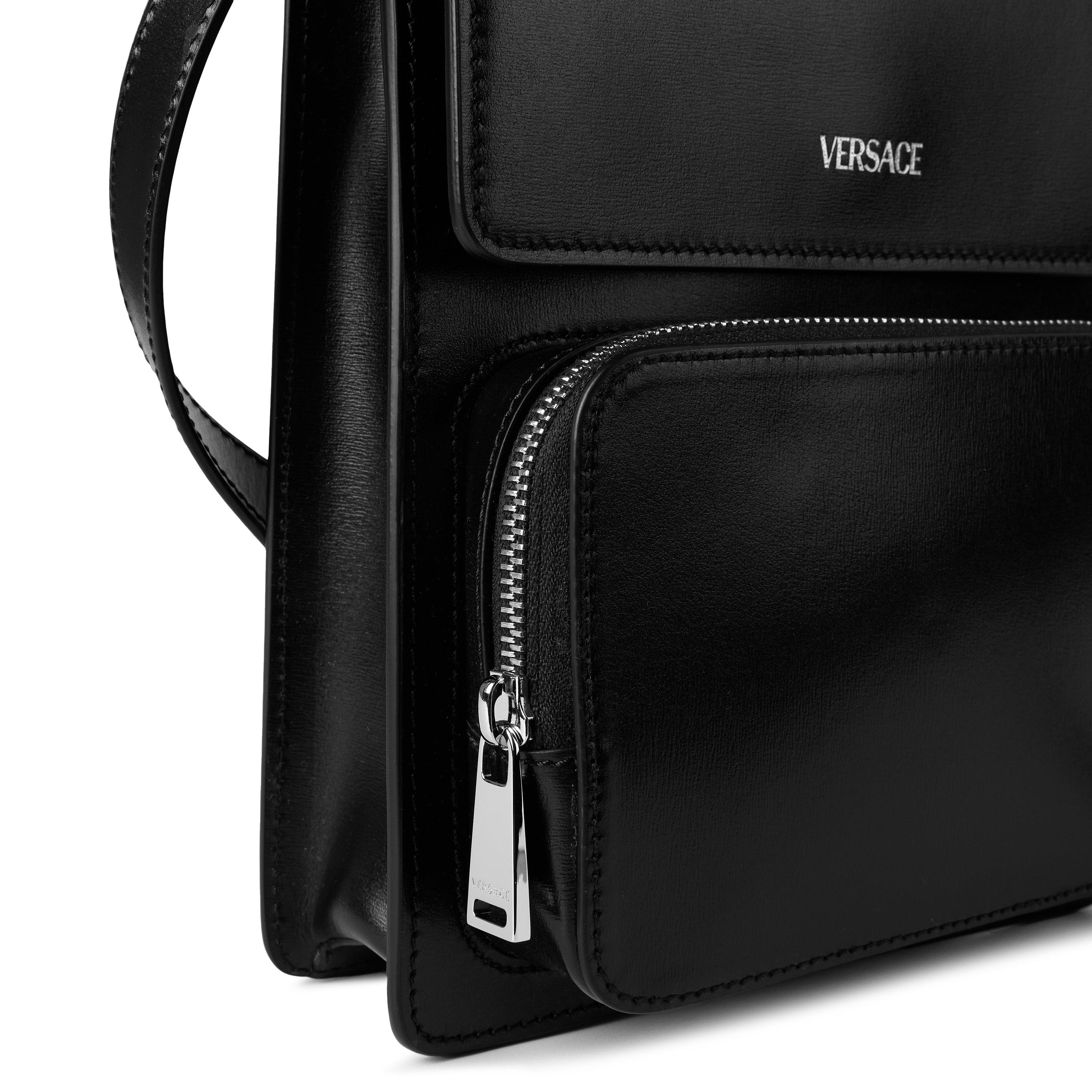 Black-Palladium - Versace - Men's Verti Messenger Bag - 4