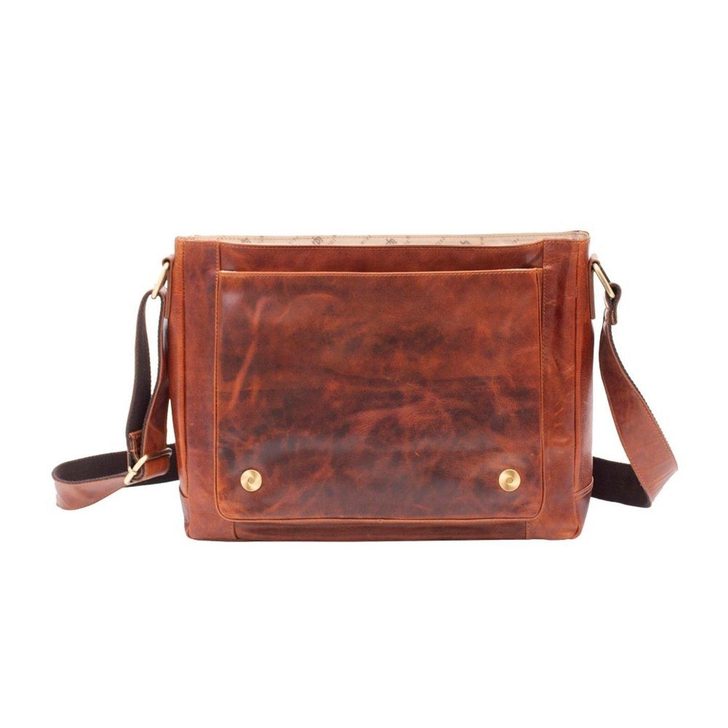 Cognac - PRIMEHIDE Leather - Orion Mens Messenger Bag - 3