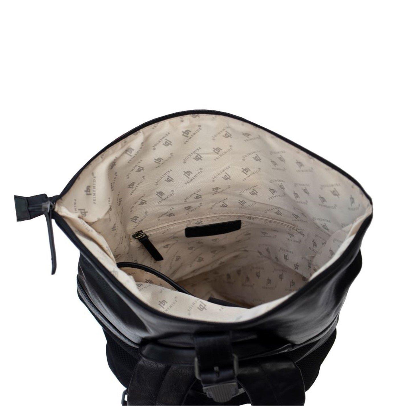 Black - PRIMEHIDE Leather - Orion Roll Top Rucksack - 4