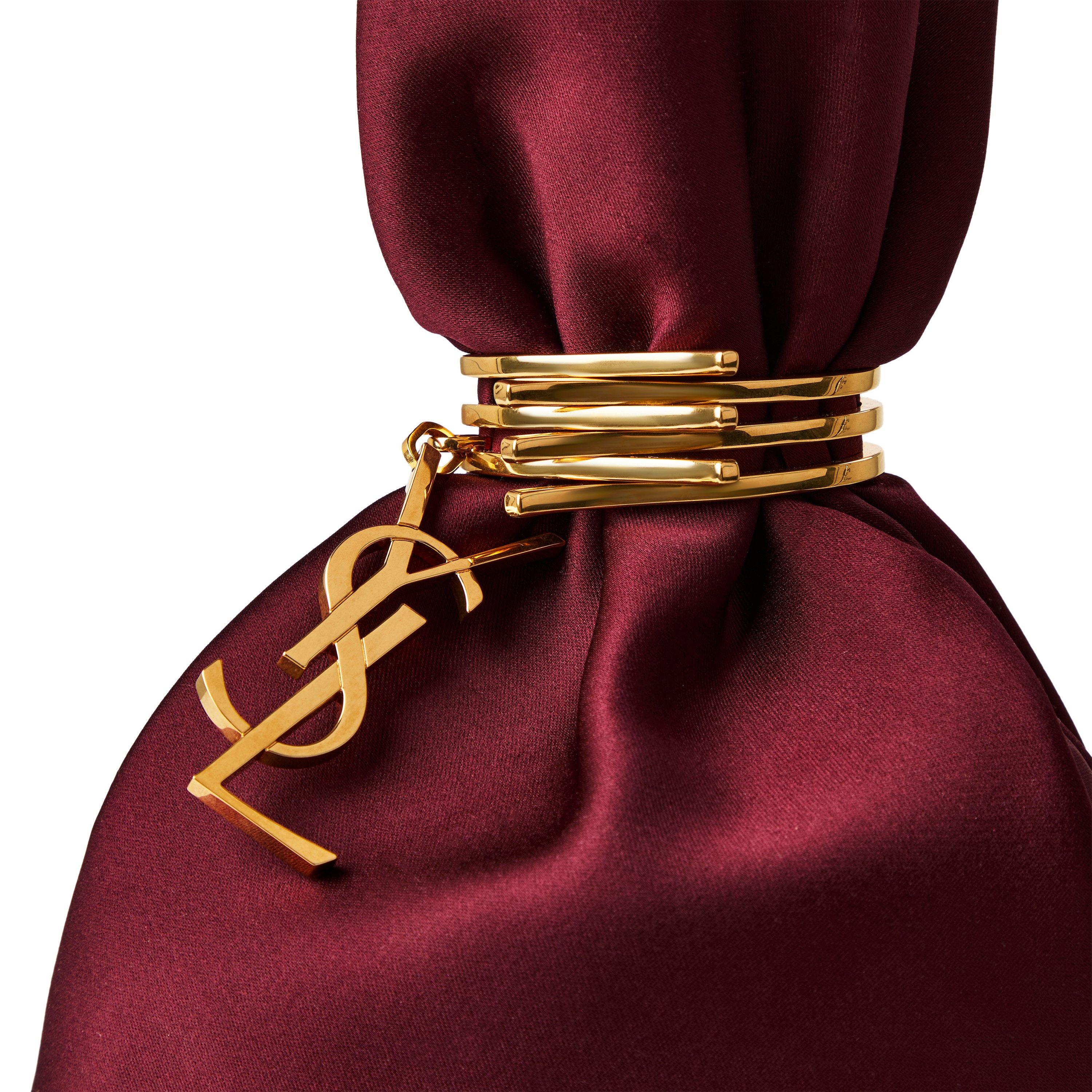 Red Pear - Saint Laurent - Women's Evening Satin Pouch Clutch Bag - 3