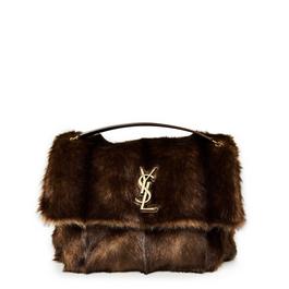 Saint Laurent Faux Fur Niki Shoulder Bag
