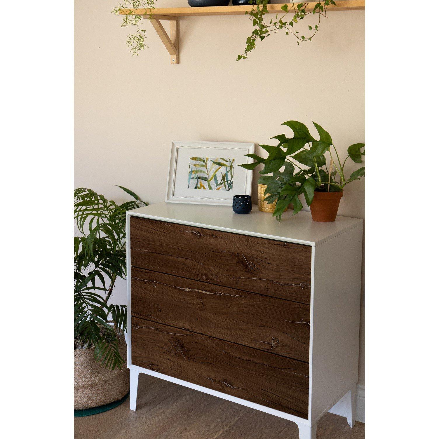 Brown - D C Fix - dc fix Flagstaff Oak Self Adhesive Vinyl Wrap - 5