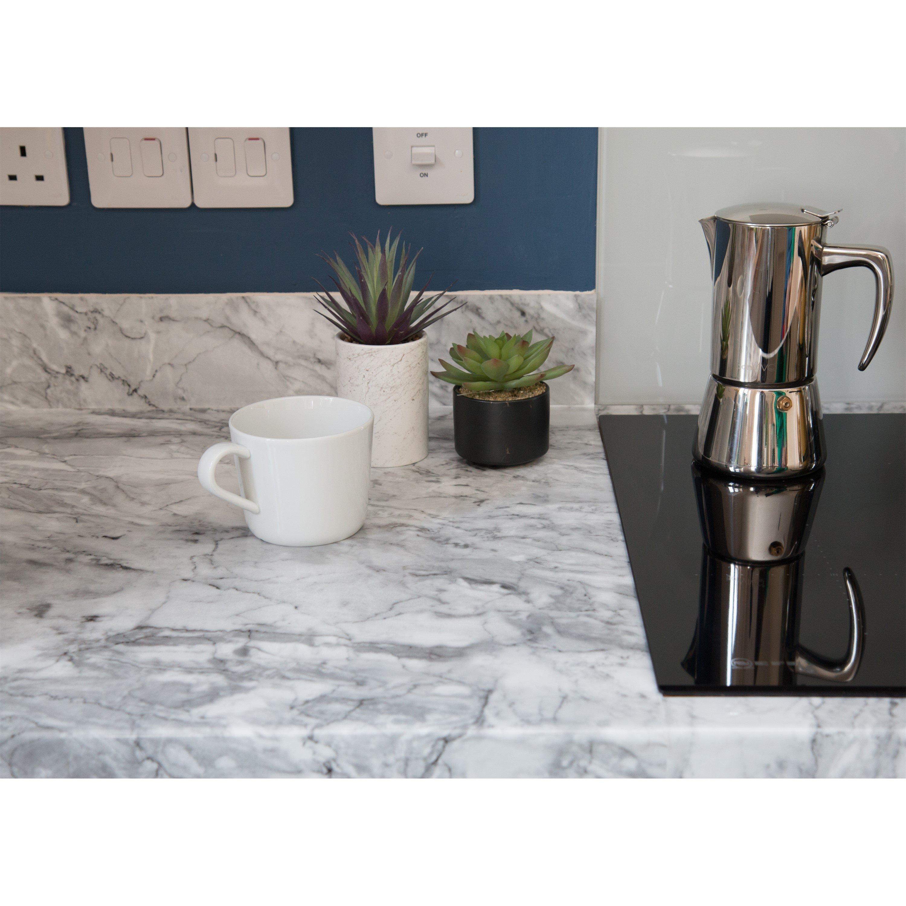 Grey - D C Fix - dc fix Marble Romeo Grey Self Adhesive Vinyl Wrap - 3