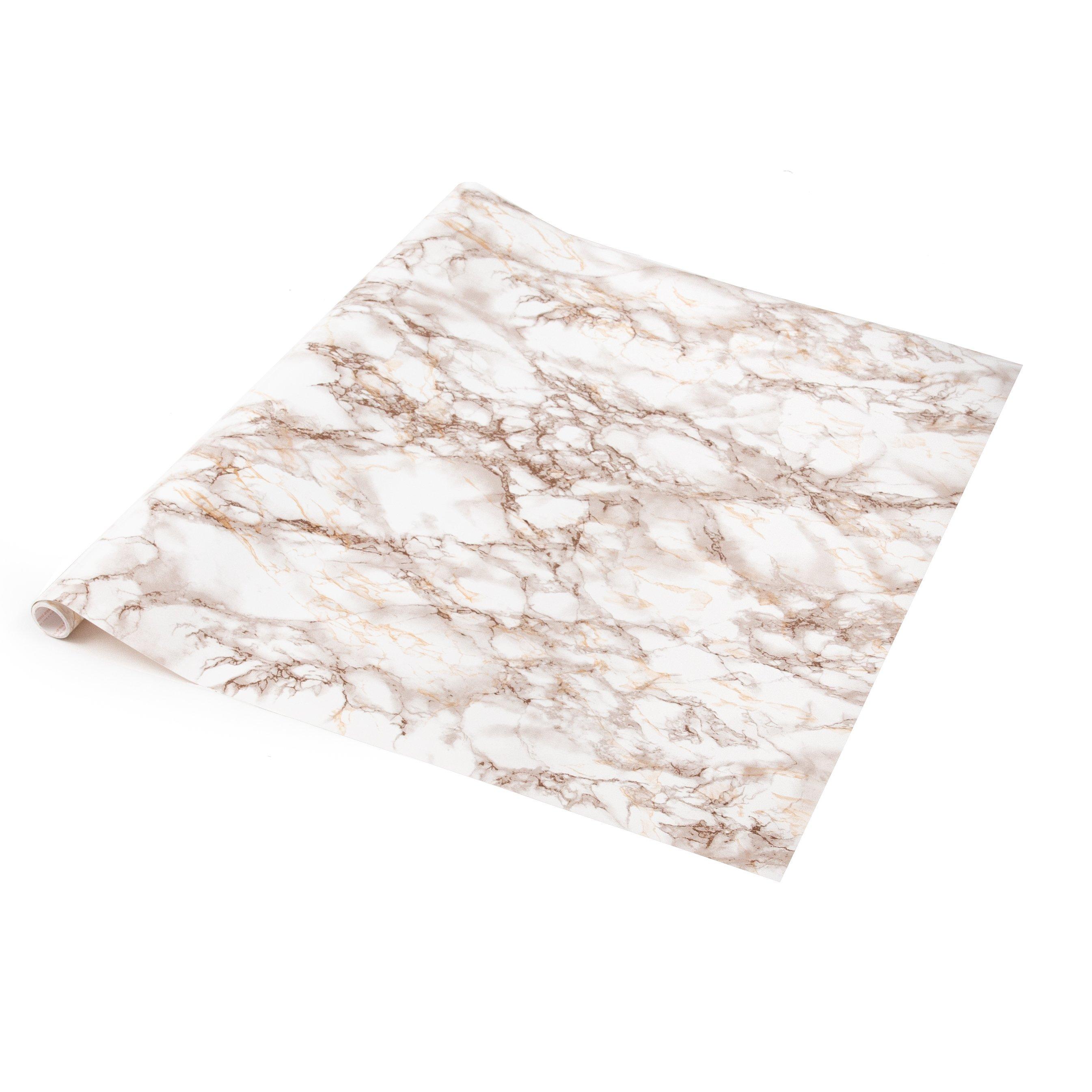 D C Fix  Dc Fix Marble Self Adhesive Vinyl Wrap Brown - 90CMX15M