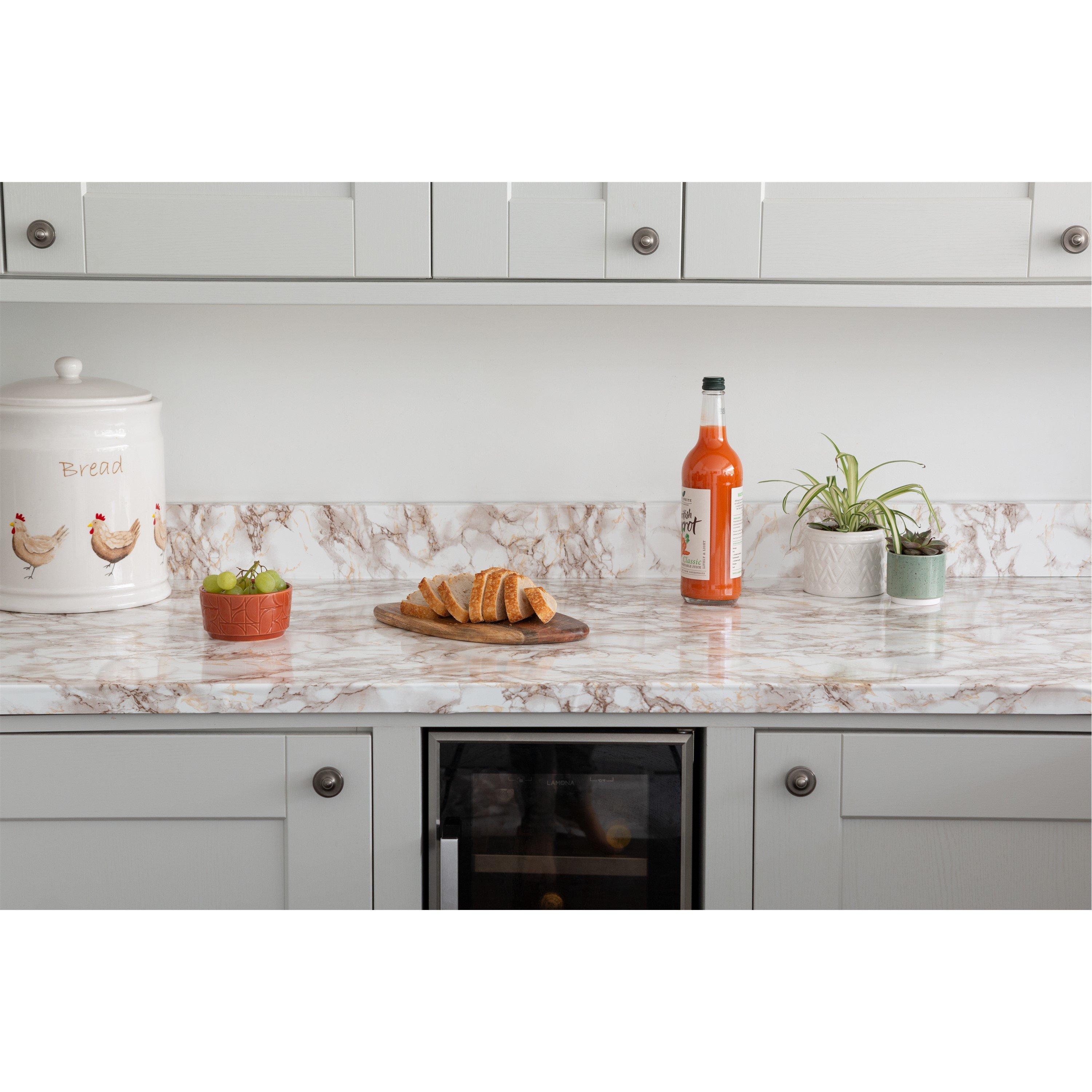 Brown - D C Fix - dc fix Marble Brown Self Adhesive Vinyl Wrap - 5