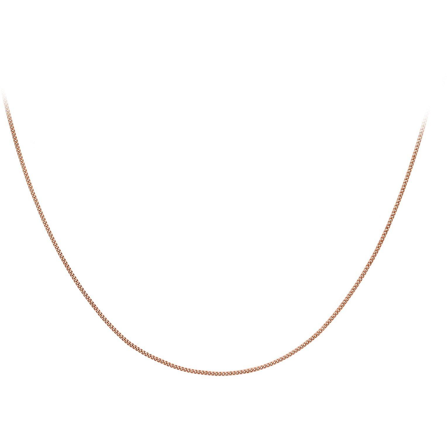 Rose Gold - Be You - Sterling Silver Rose Plated Heart Curb Chain - 2