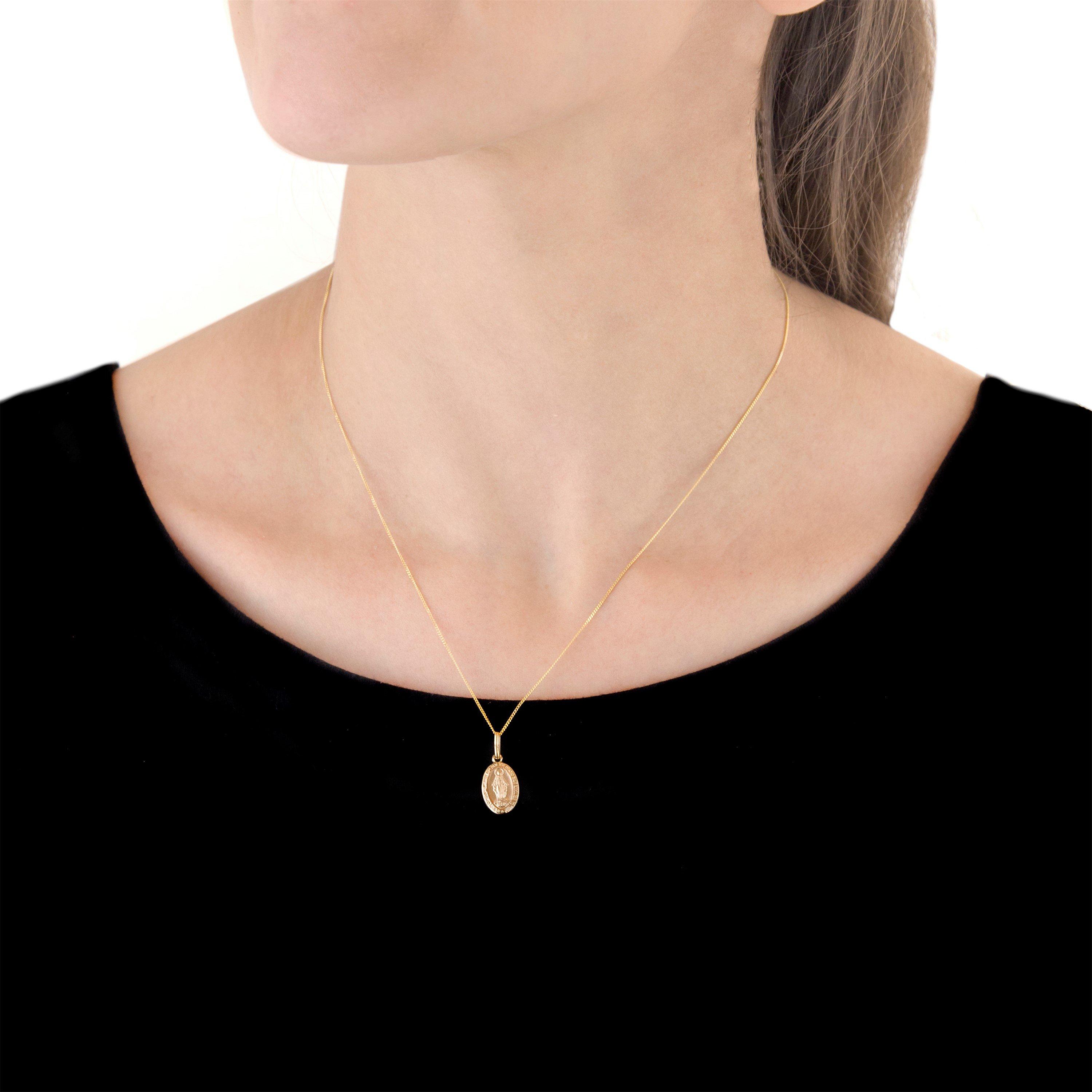 Gold - Be You - 9ct Gold Holy Mary Necklace - 3