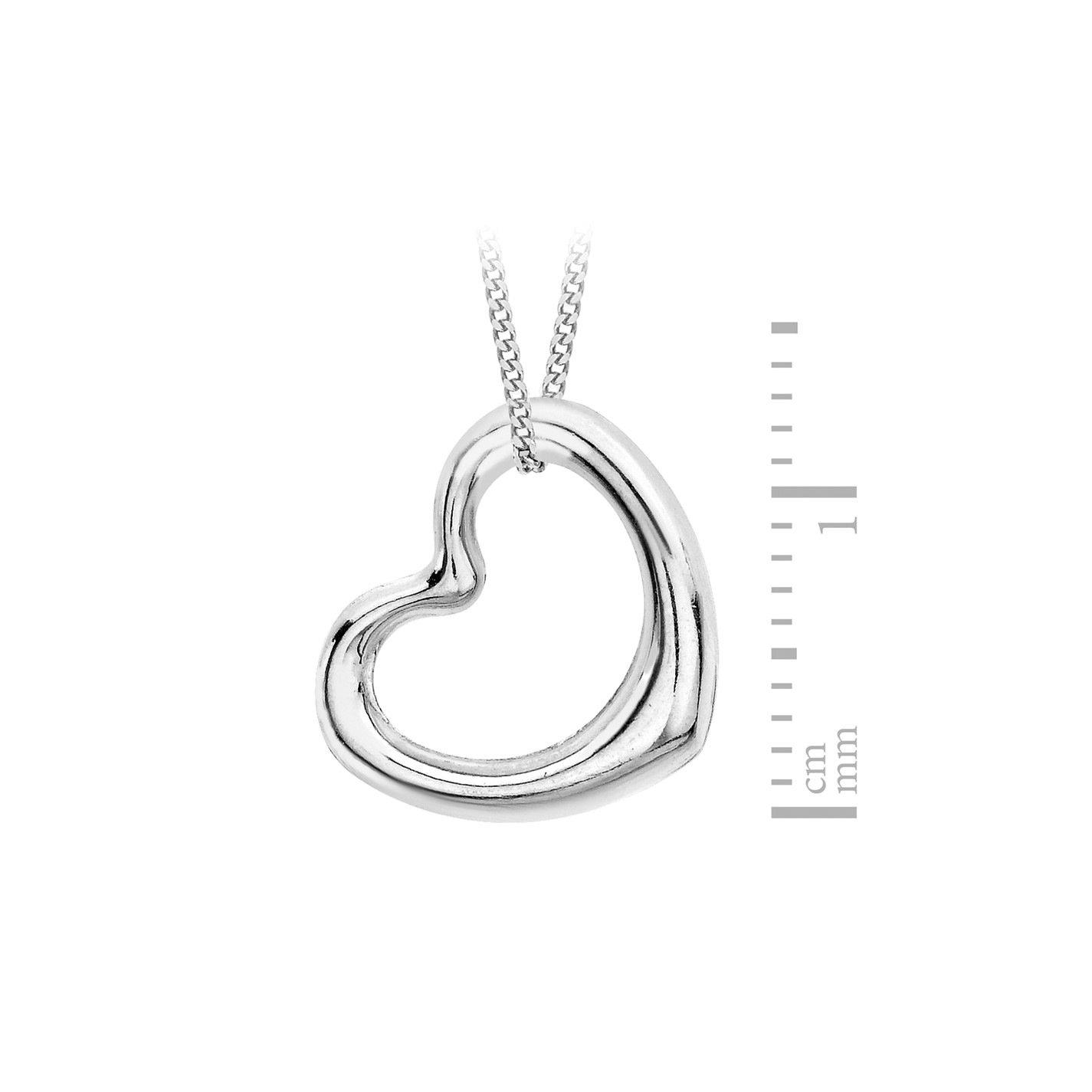 Silver - Be You - Sterling Silver Open Heart Necklace - 4