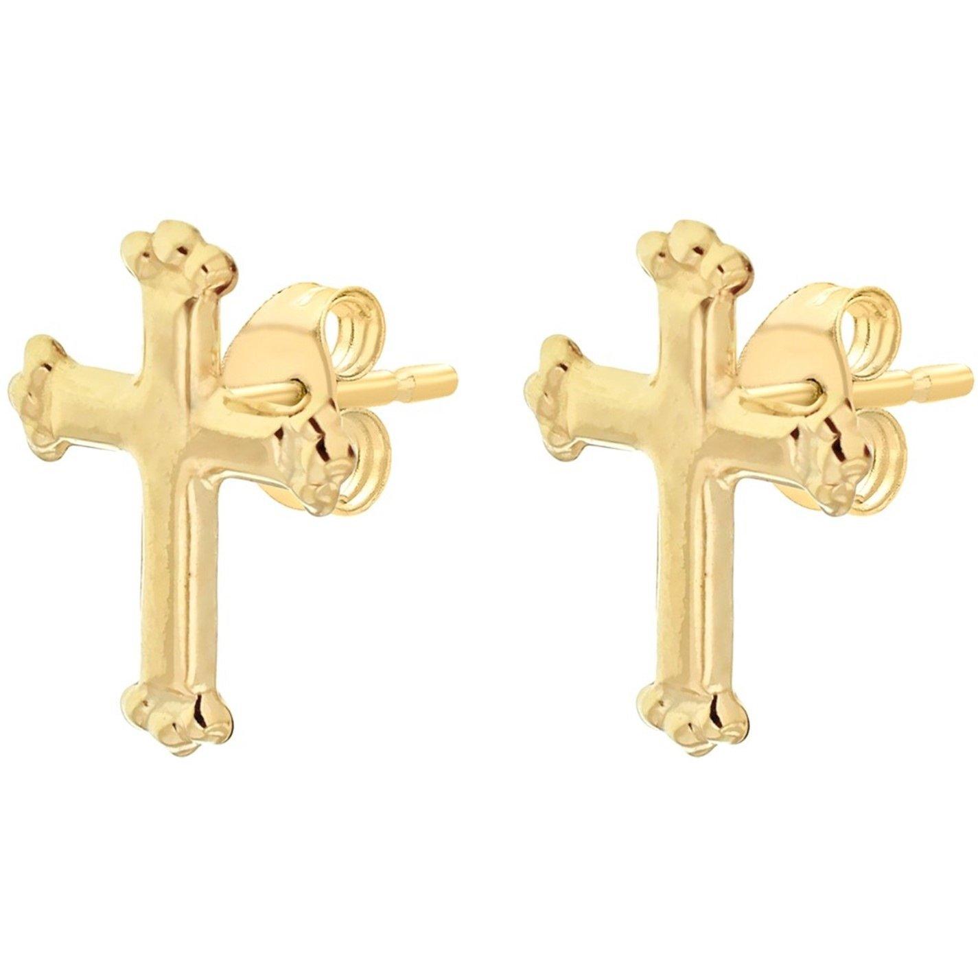 Gold - Be You - 9ct Gold Cross Studs - 4