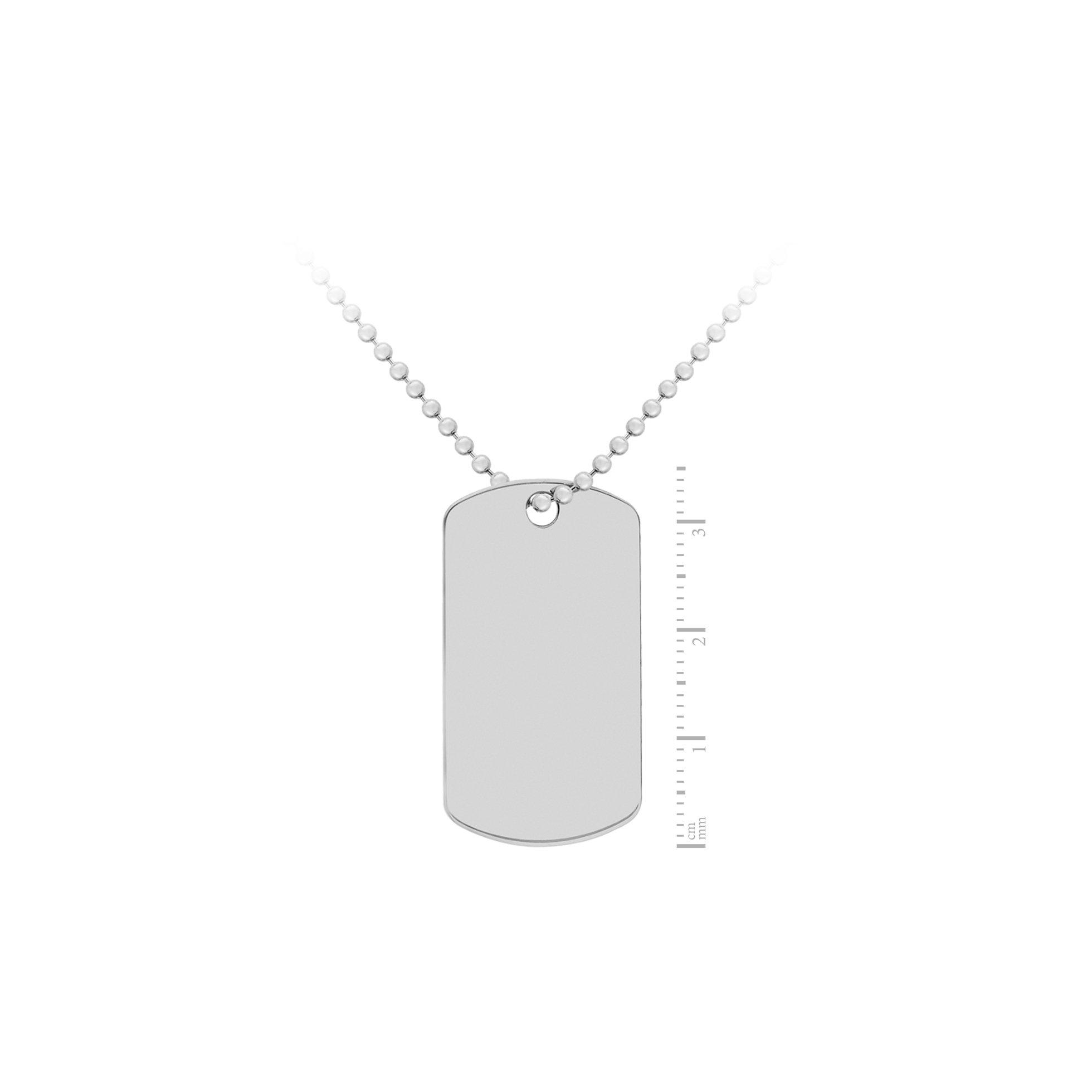 Silver - Be You - Sterling Silver Dog Tag Chain - 4