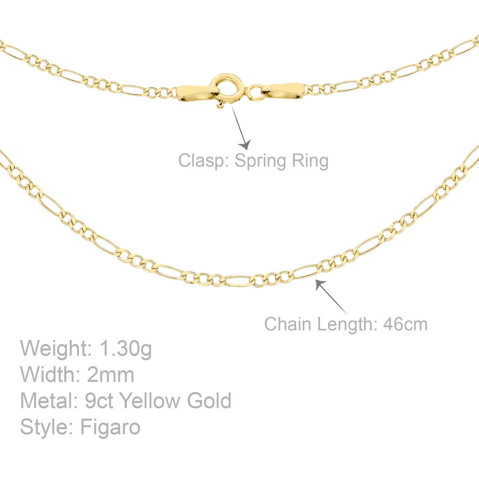 Gold - Be You - 9ct Gold Figaro Chain - 3