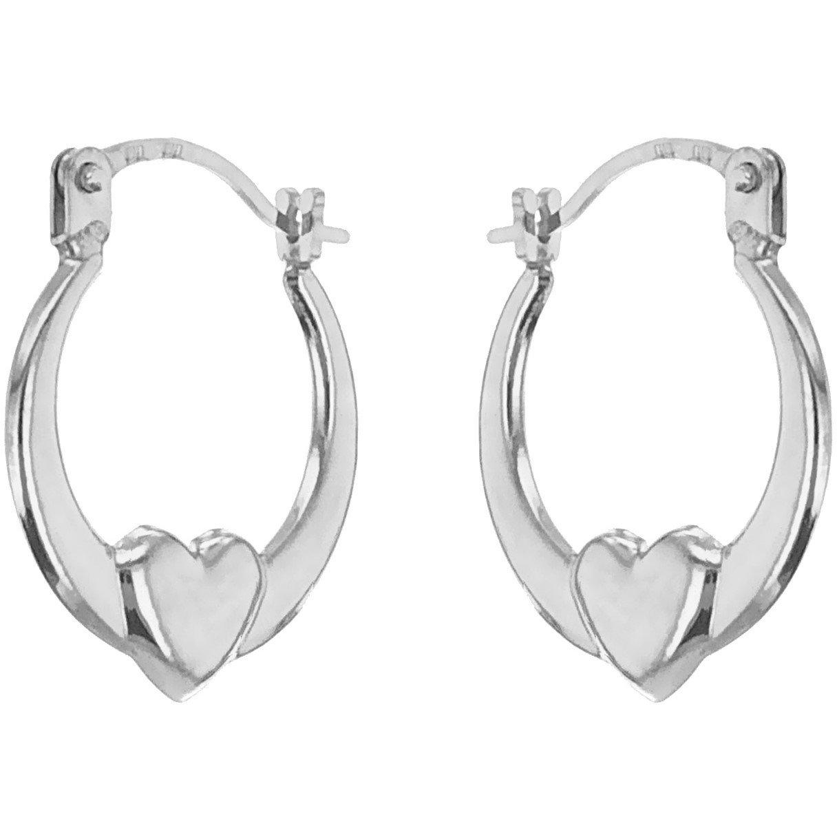 Silver - Be You - Sterling Silver Mini Heart Hoops - 2