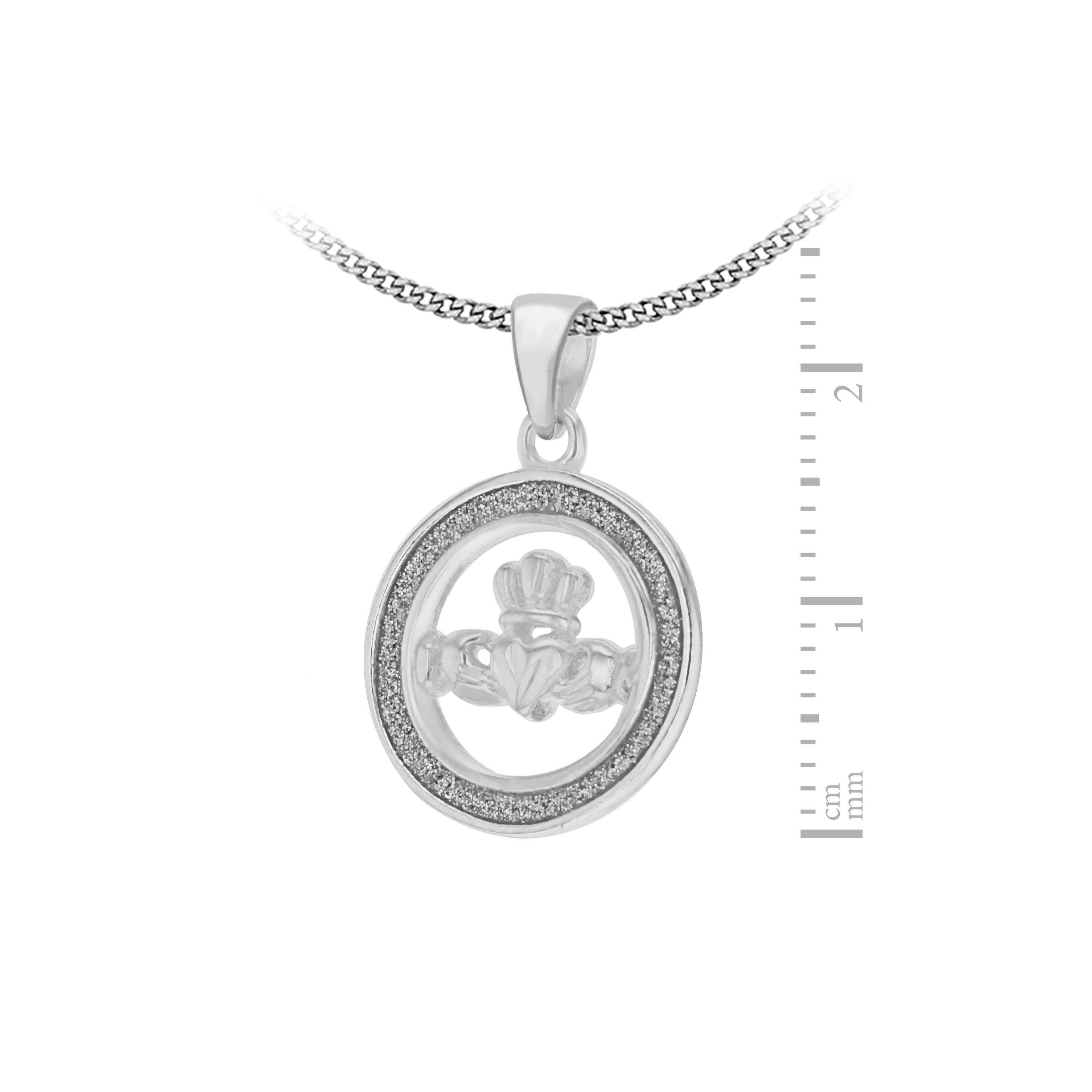 Silver - Be You - Sterling Silver Stardust Claddagh Necklace - 4