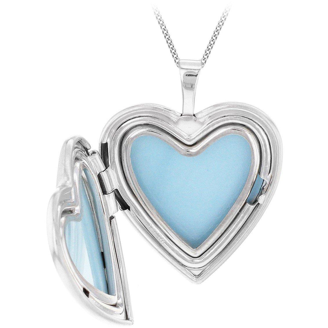 Silver - Be You - Sterling Silver Floral Engraved Locket Necklace - 3