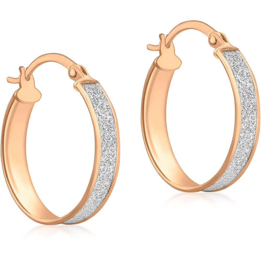 Gold - Be You - 9ct Rose Gold Stardust Hoops - 1