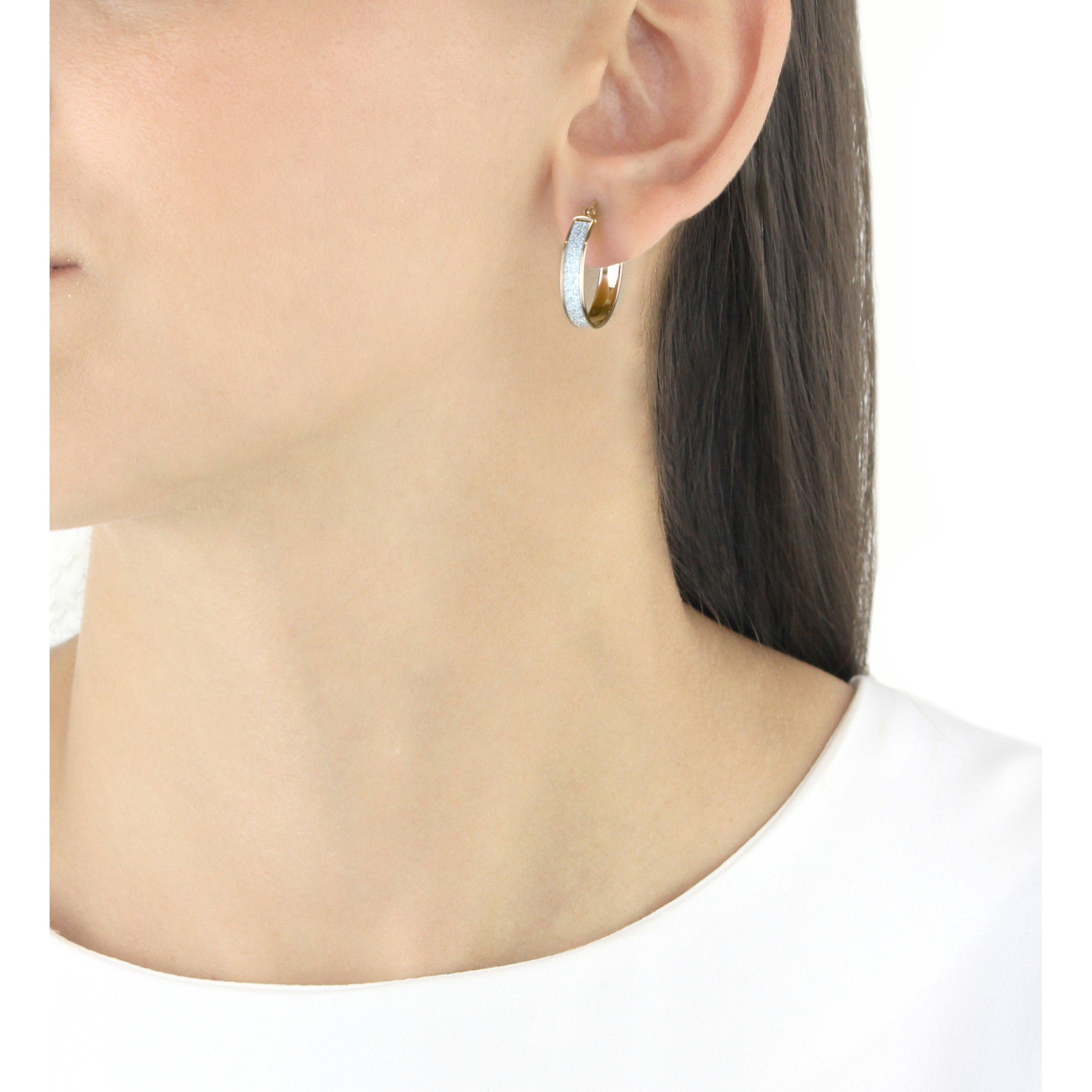 Gold - Be You - 9ct Rose Gold Stardust Hoops - 2